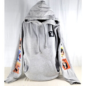Good Worth & Co. x Playboy Hoodie Men's Size S Gray Magazine Cover Graphic Rare